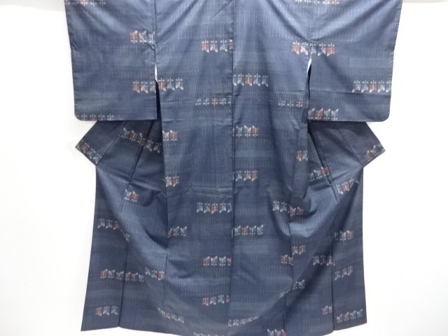 JAPANESE KIMONO / DORO OSHIMA TSUMUGI / WOVEN CAMELLIA / 5MARUKI